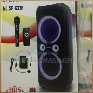 Saachi Nl-Sp-6336 12" Dual Professional Battery Speaker System