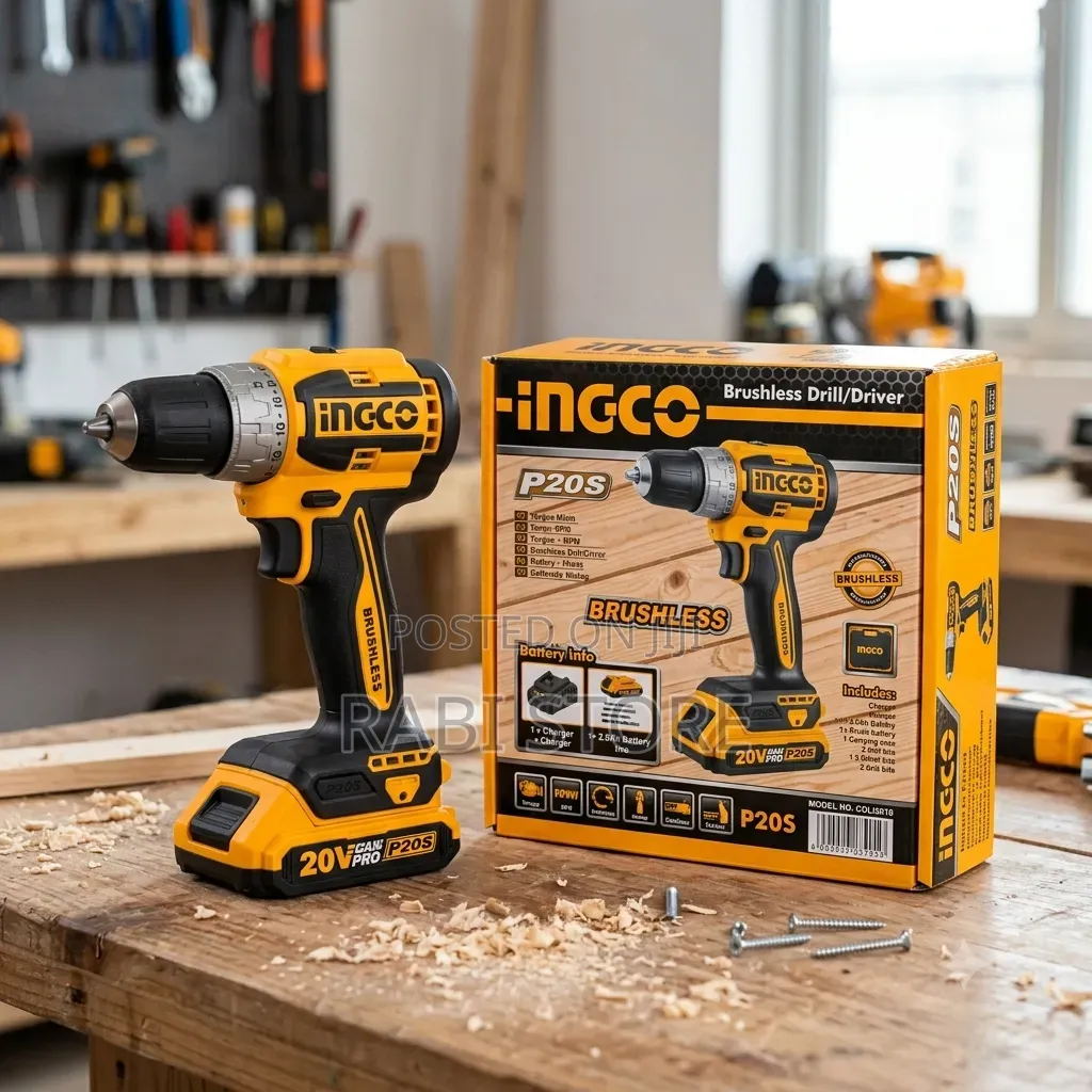 P20s Brushless Drill Driver Ingco