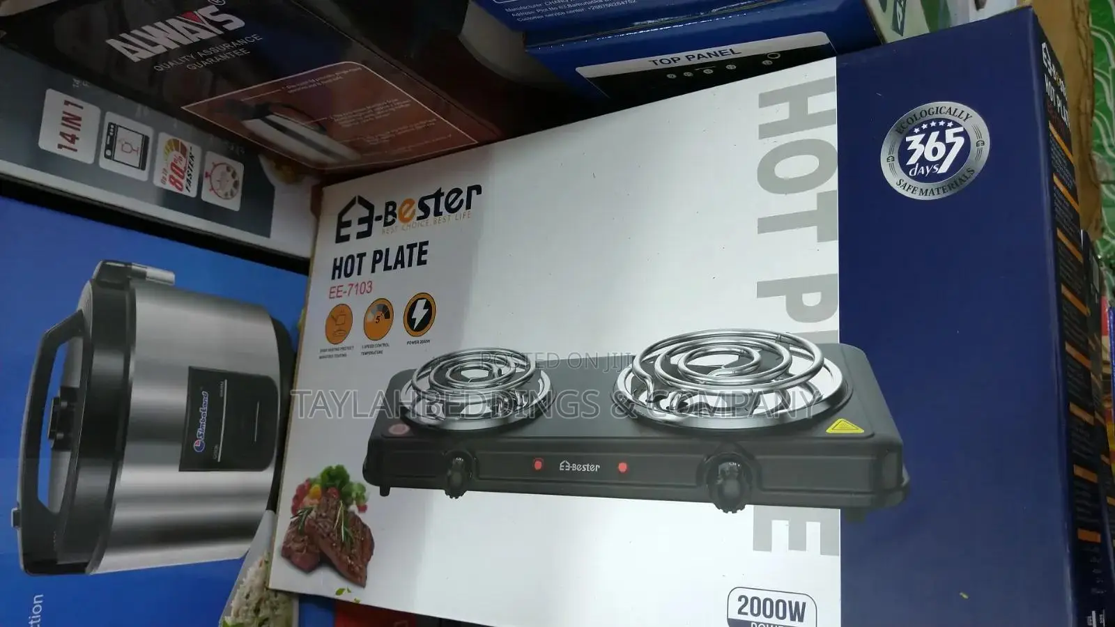 Bester Quality Electric Double Coil Hotplate -Black