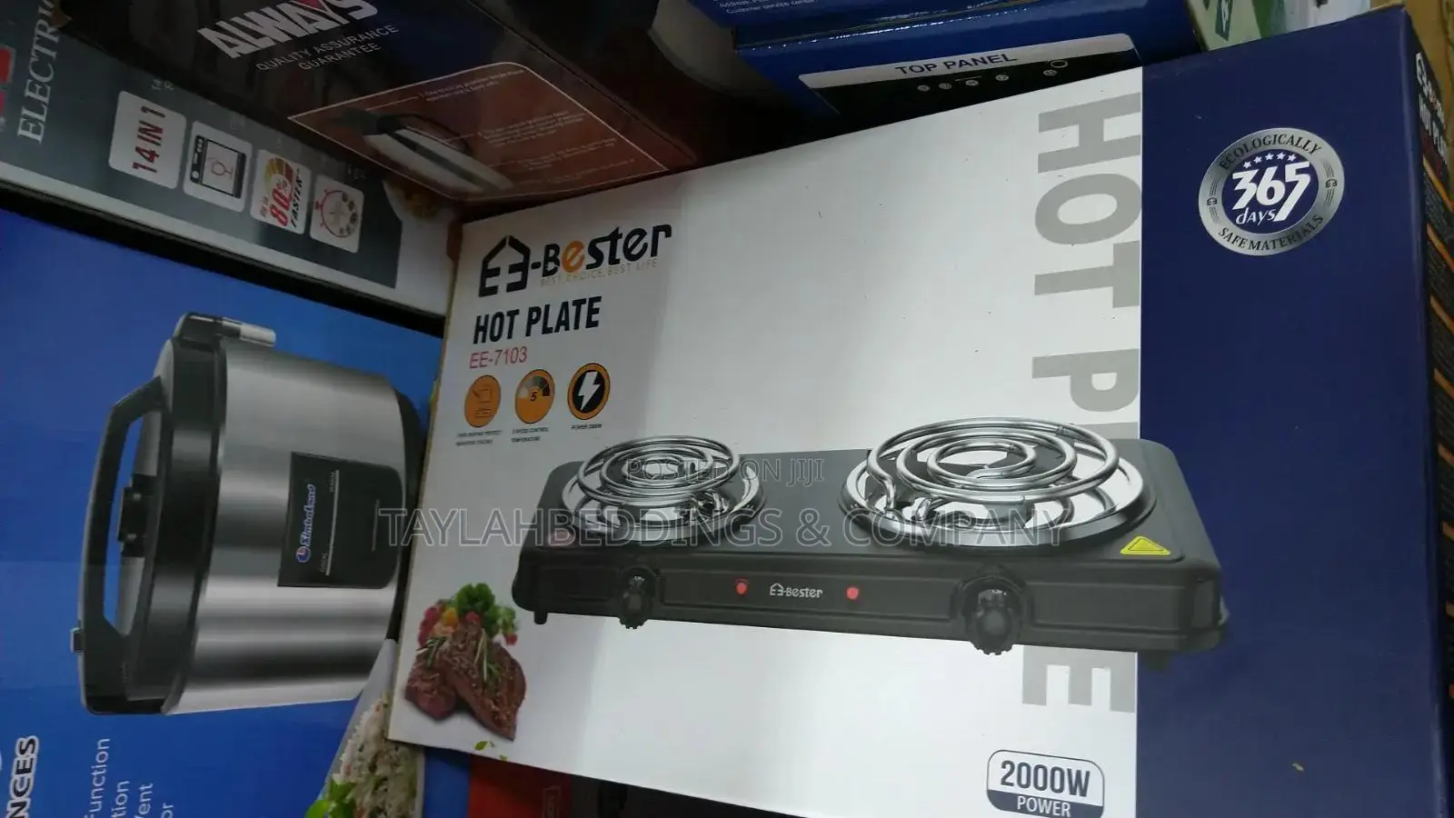Bester Quality Electric Double Coil Hotplate -Black