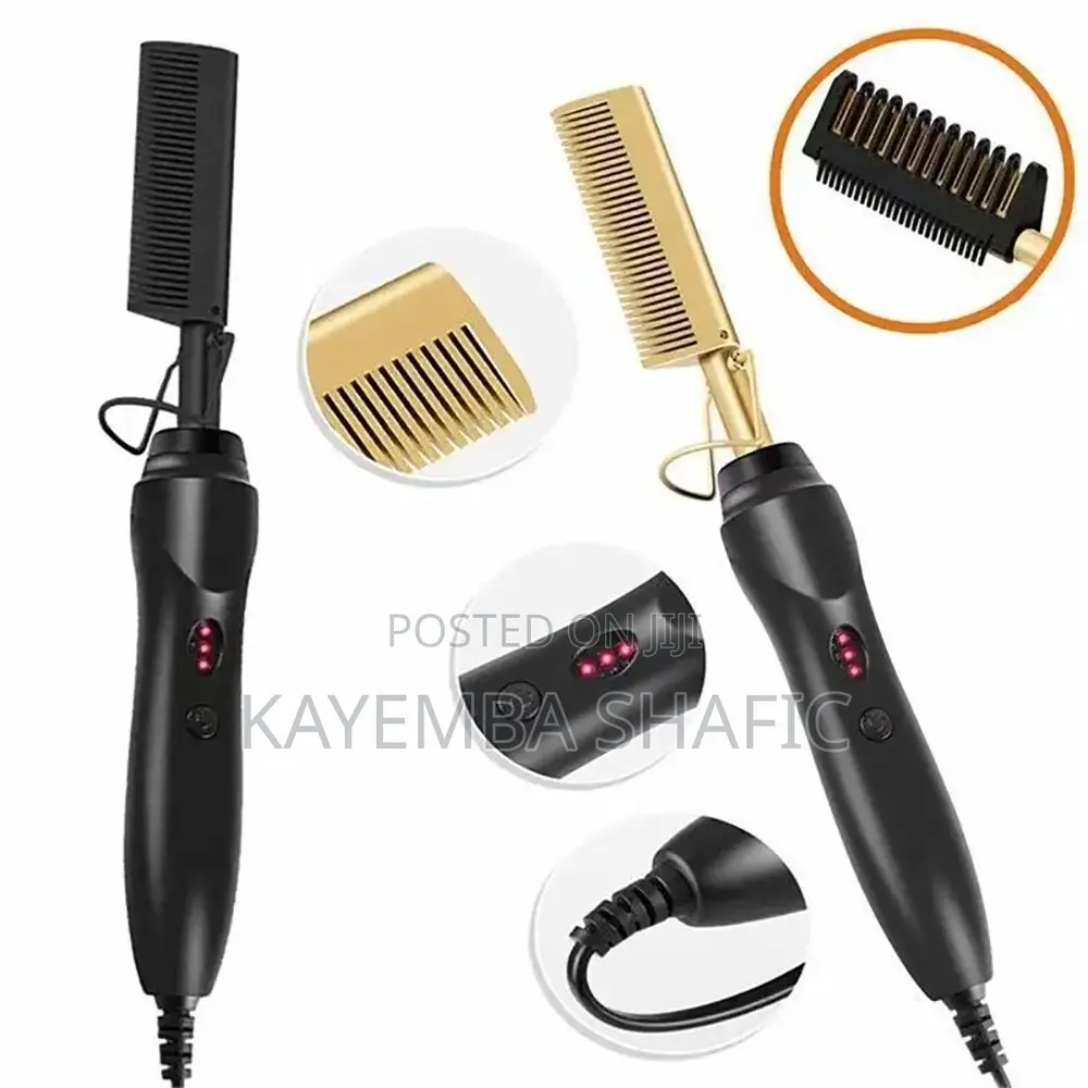 Professional Gold Ceramic Electric Hot Comb Straightener