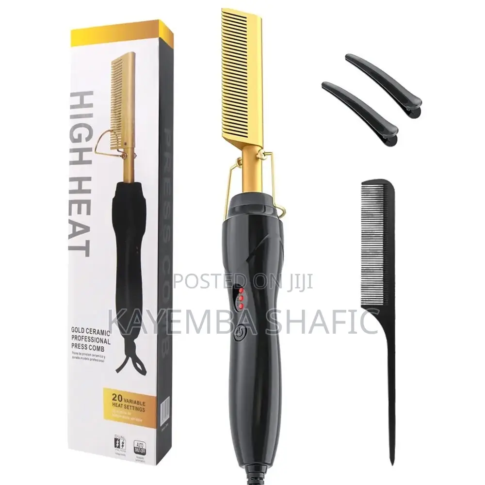 Professional Gold Ceramic Electric Hot Comb Straightener