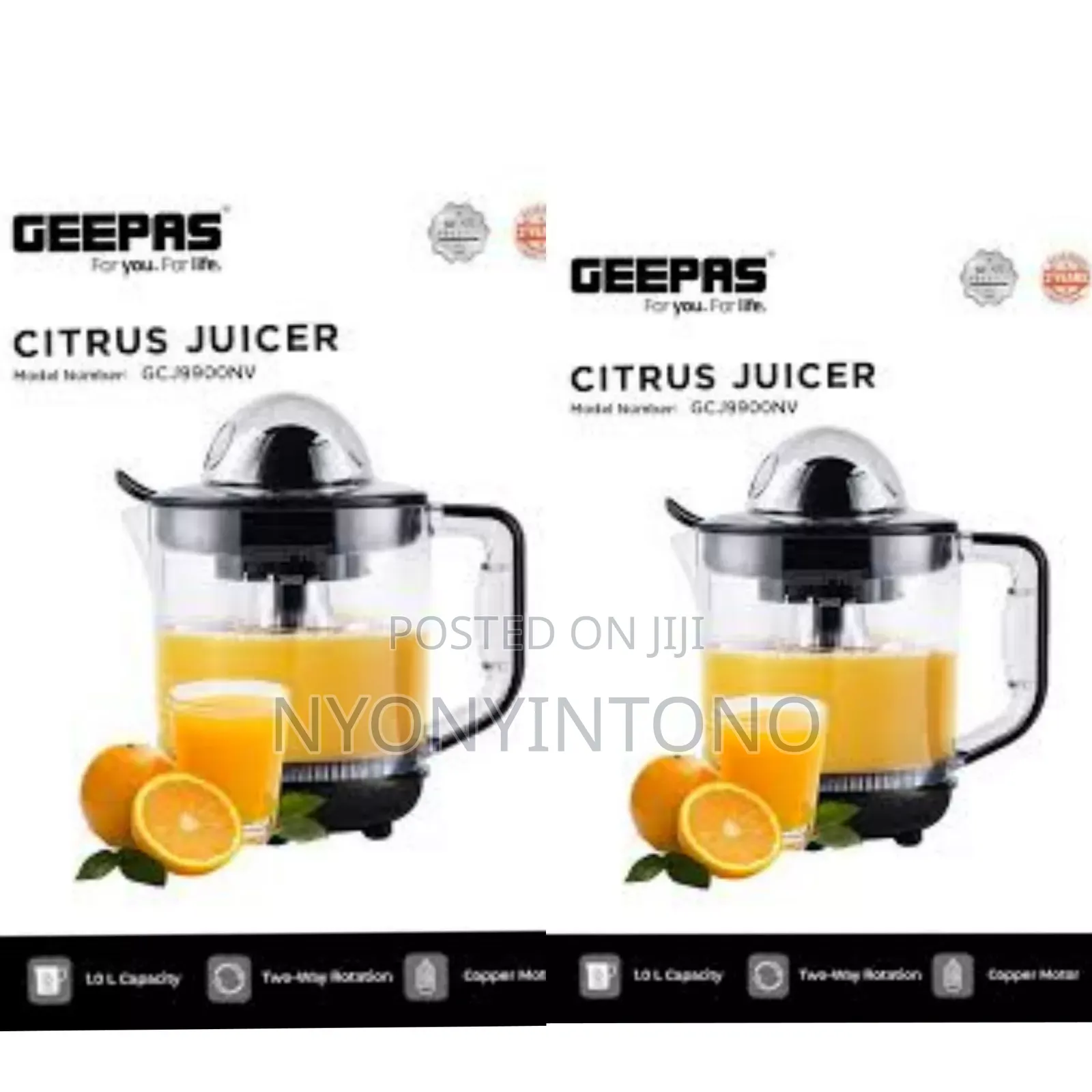 Geepas 1litre Citrus Juicer