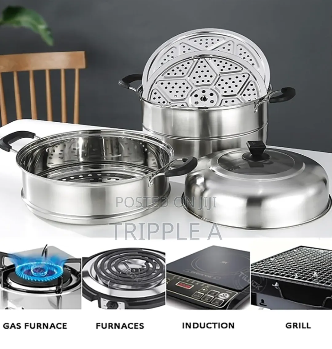 Multi Layer Boiler Cookware Steamer Pot 3 Tiers