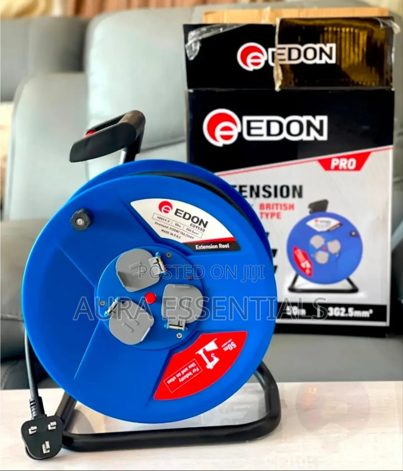 Edon Heavty Duty 50-Meter Cable Extension Reel
