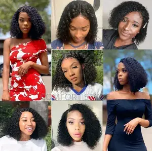 4*4 Jerry Curly Wigs 14 Inch Black With High Volume