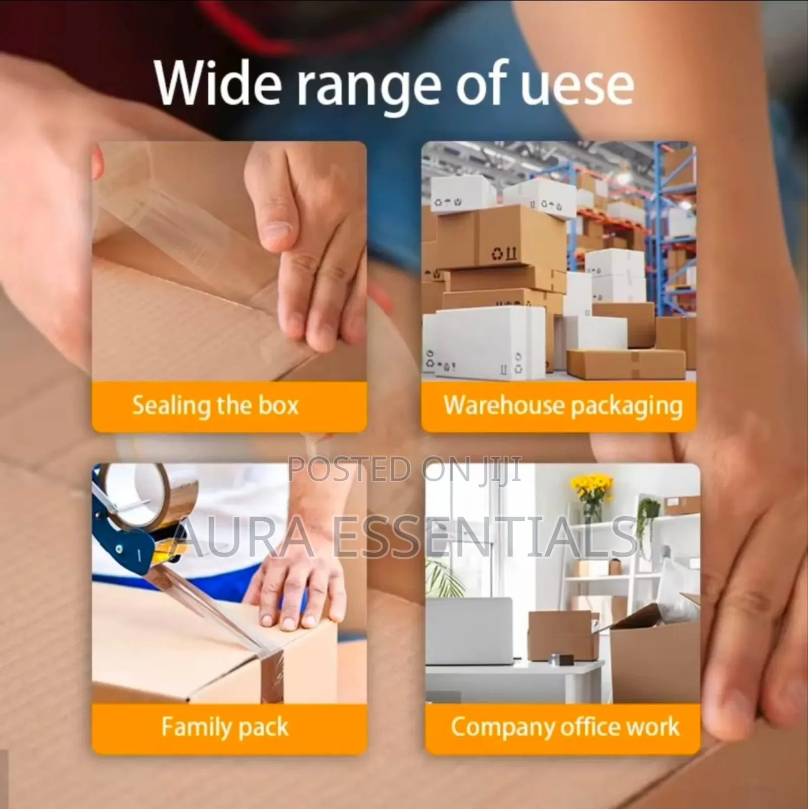 6pcs Heavy Duty Clear Packing Tape