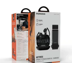 2-in-1porodo Activex Smart Fitness Band Earbuds