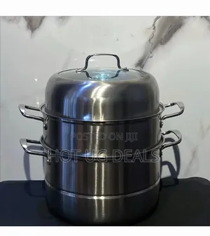 30cm - 3 Layer Food Saucepan And Steamer Soup Pot -silver.