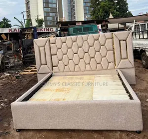 Geometric Upholstery Bed