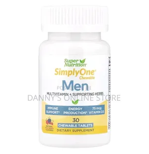 Simply One, Men's Multivitamin, 30 Chewable Tablets.