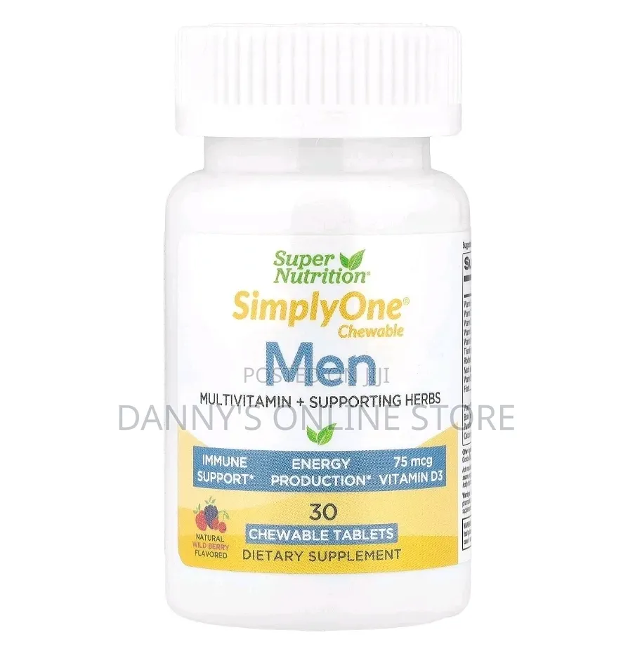 Simply One, Men's Multivitamin, 30 Chewable Tablets.