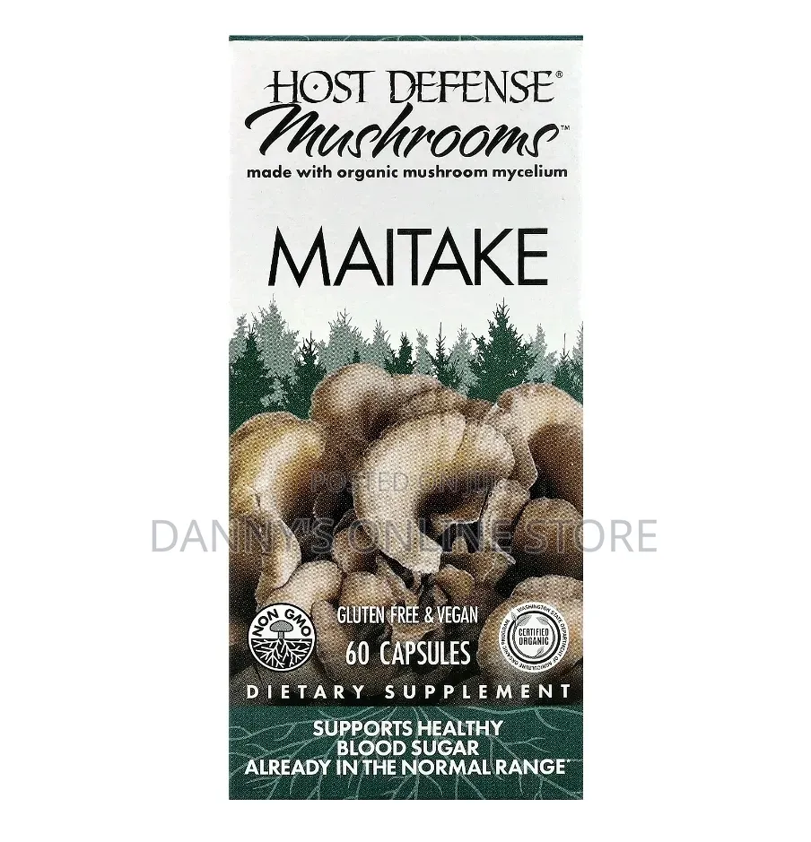 Host Defence, Maitake Mushroom, 1000mg, 60 Capsules