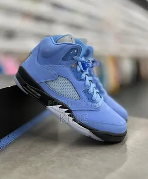 Air Jordan 5 Retro "Unc" Sneakers, Light Blue Suede
