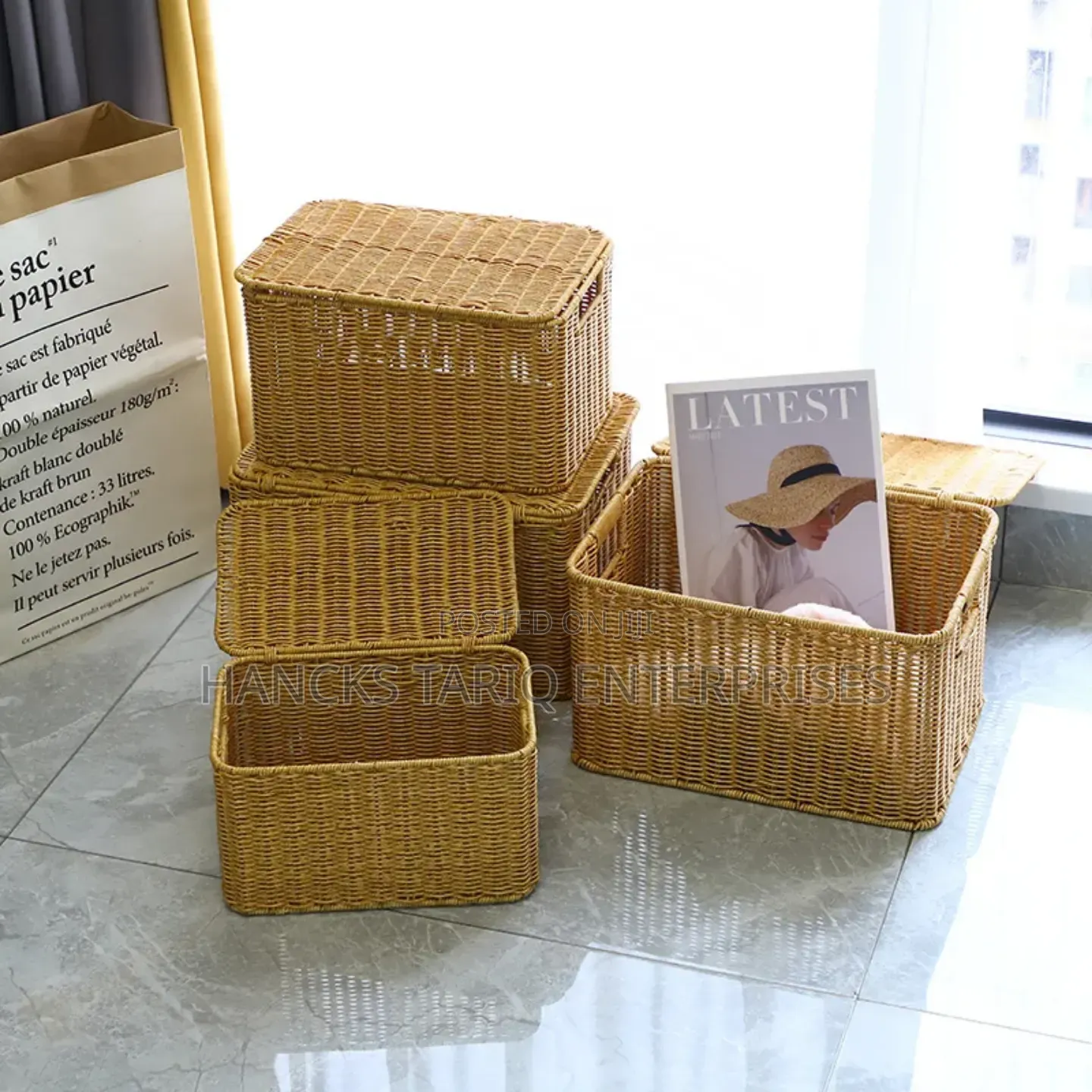 Elegant Woven Storage Basket Set – Natural Style Organization