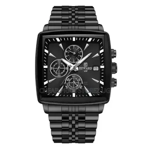 This Black Reward Chronograph Watch Features a Distinct Square