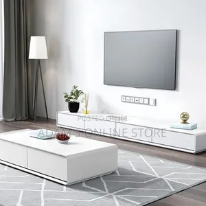 White Tv Stand and Center Table