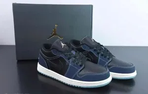 Nike Air Jordan 1 Low Se "Black Dark Obsidian Snakeskin"
