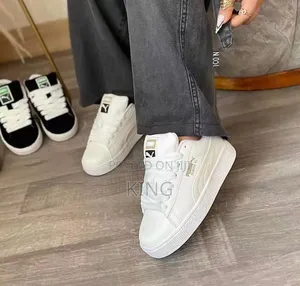 Puma Suede Xl Sneakers in White Leather