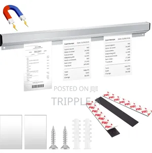 Wall Mounted Aluminum Slide Check Rack Receipt Holder