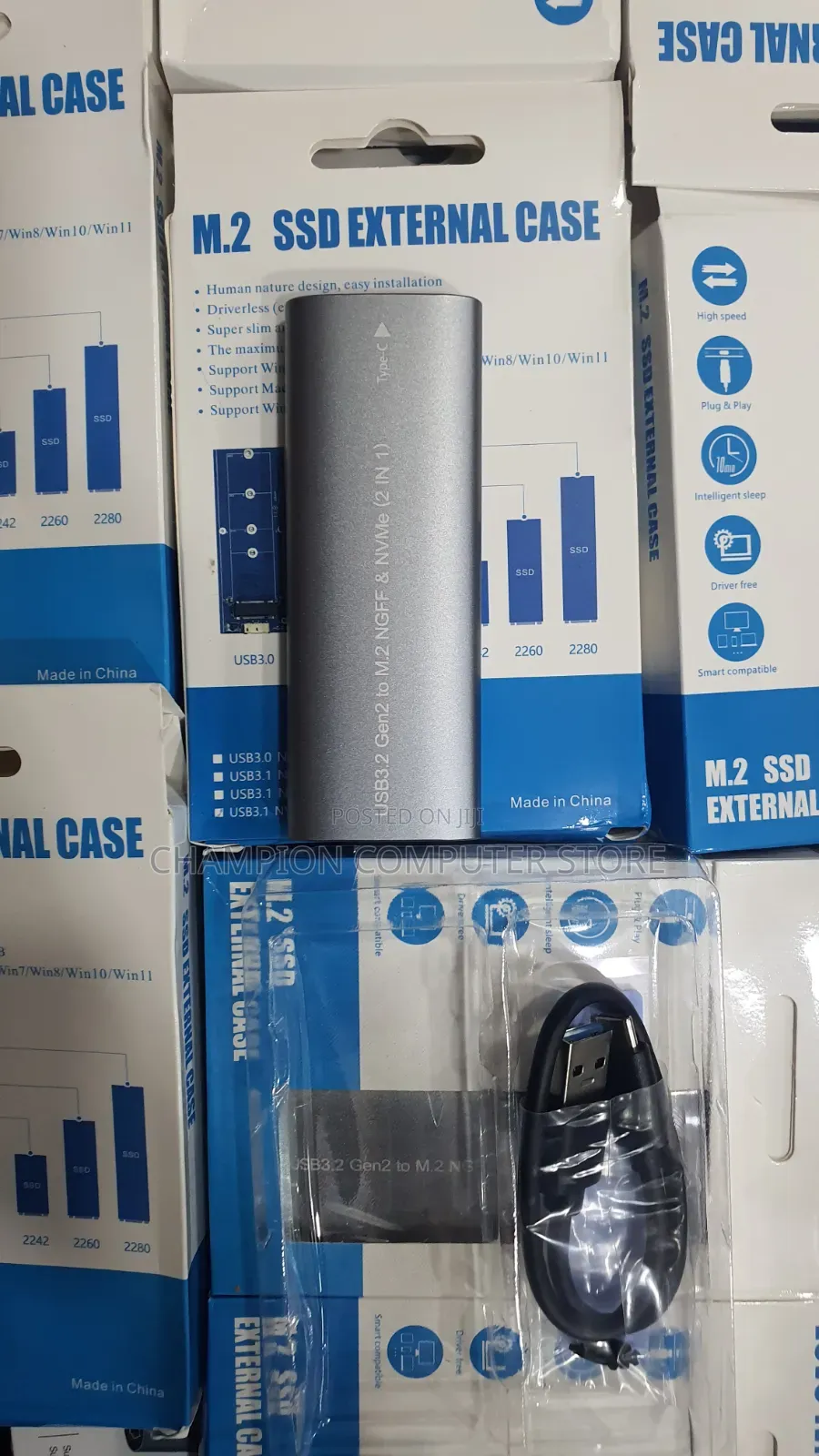 M.2 Nmve NGFF Usb-C 3.1 SSD External Case