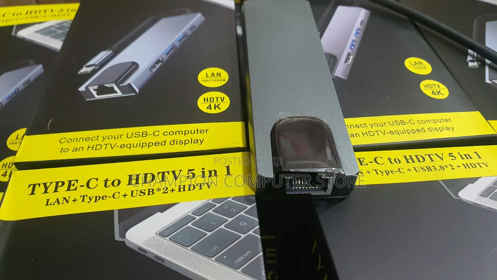 Type C to Hdmi 5in1 (Lan/Rj45 + Type-C + Usb 3.0*2 + Hdmi)