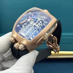  Bugatti Jacob Co. Men’S Chiron Tourbillon Rose Gold-Tone Watch