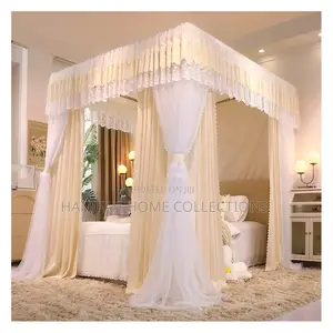 Gold Four Stand Curtains Net 6 By6 and 5 by 6