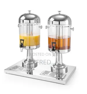 Double Juice Dispenser With Two Clear Container