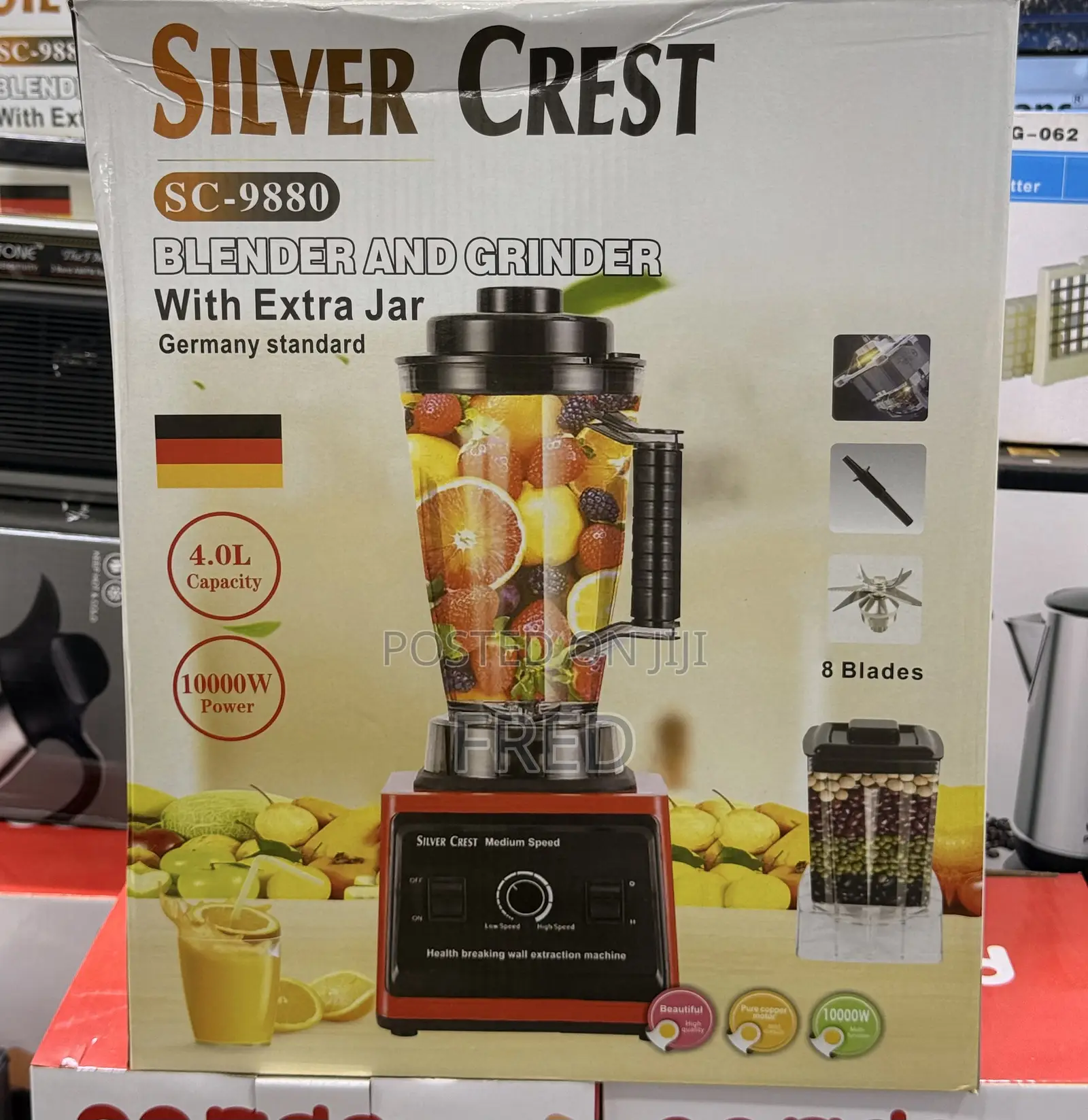 Silver Crest Sc-9880 Blender and Grinder Set Packaged With a 4.0l