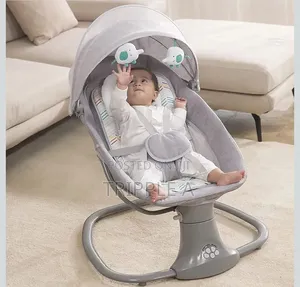 Modern Grey Electric Baby Swing