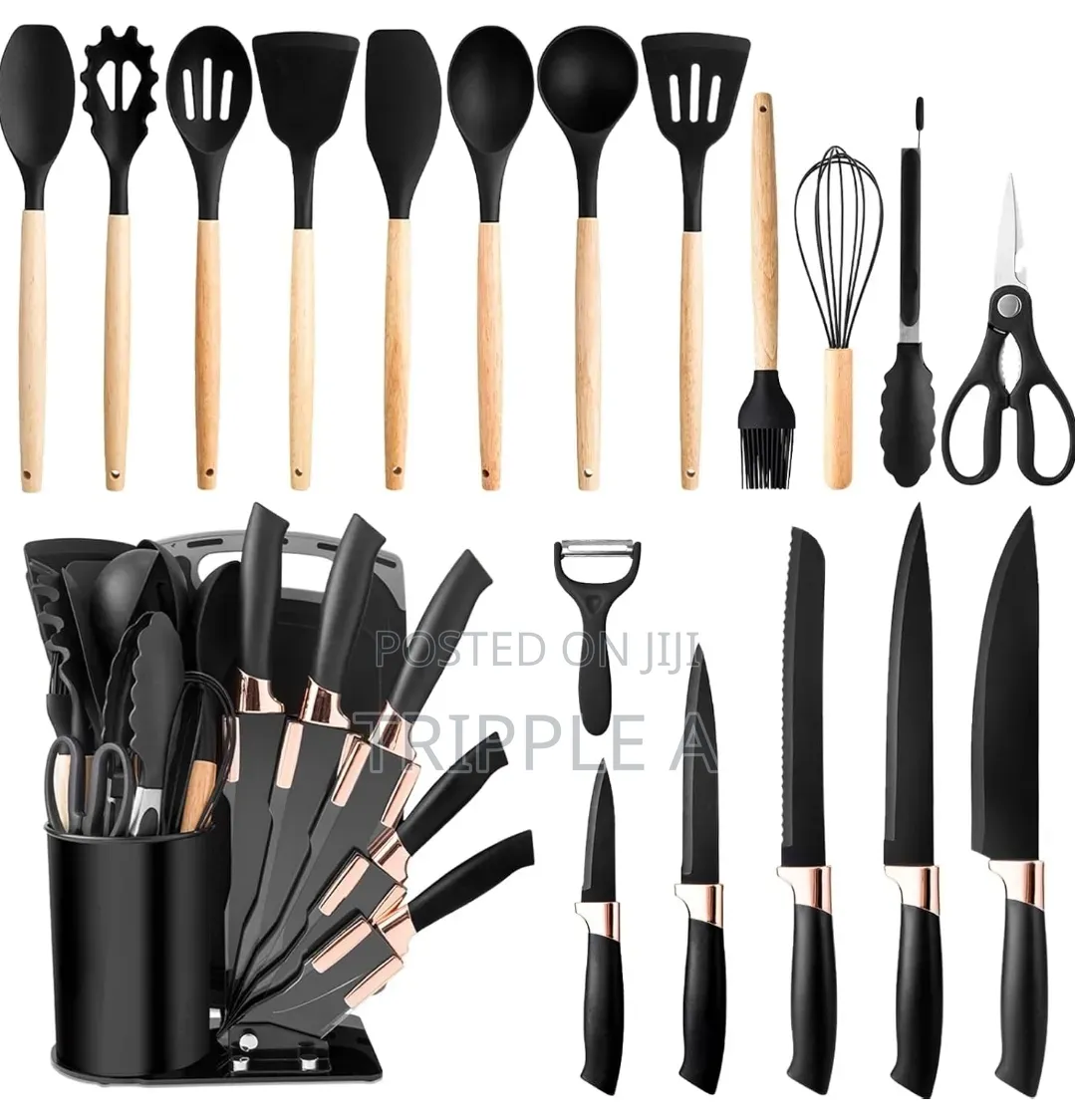 Utensils Set and Knives Set 19 in 1