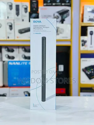 Boya by-Bm6060l, a Professional Long Shotgun Condenser Microphone.