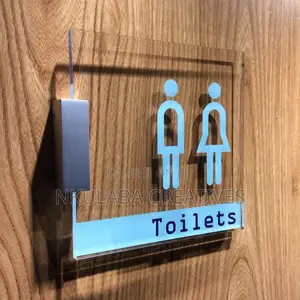 Premium Wood Toilet Signs
