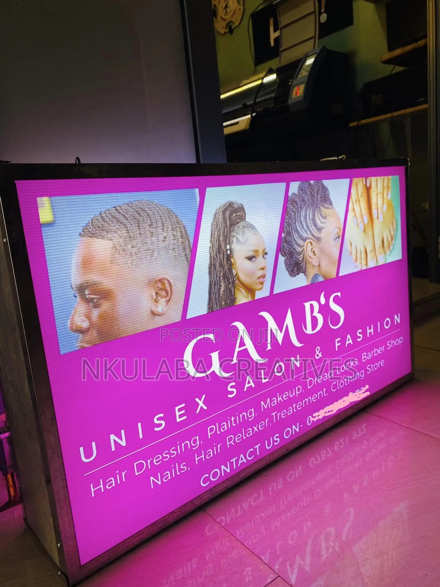 Salon Lightbox Sign