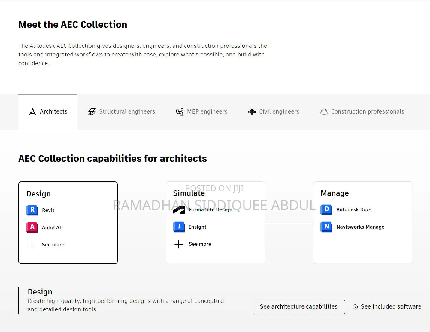Autodesk Architecture, Engineering Collection Commercial for One Year