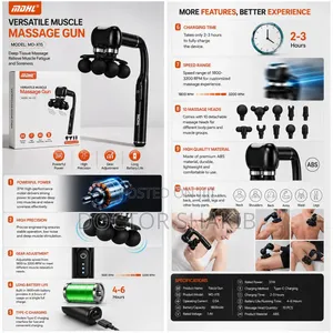 MDHL Deep Tissue Massage Gun – 10 Heads Portable Body Massager