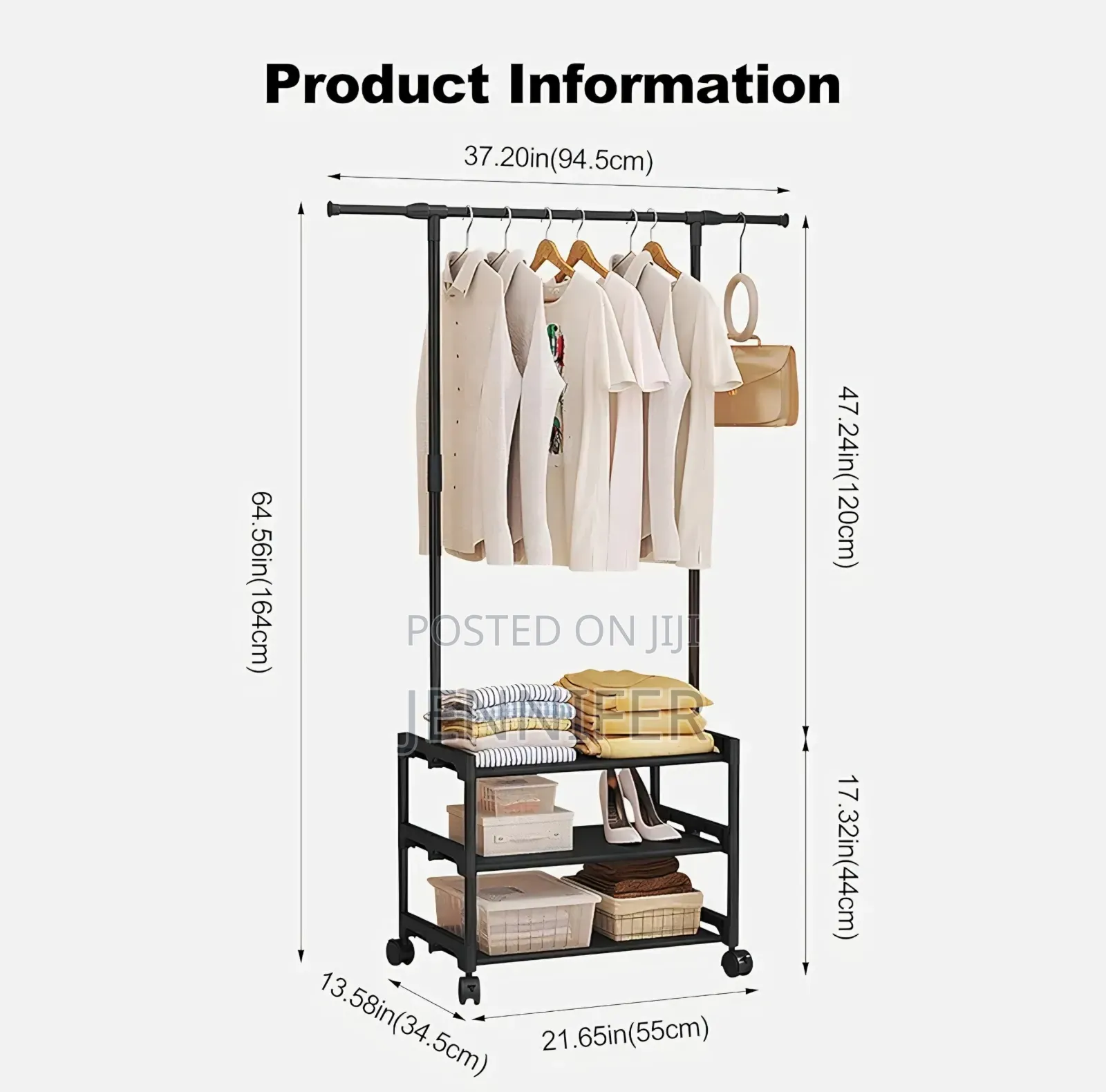 Metal 3-in-1 Garment Rack