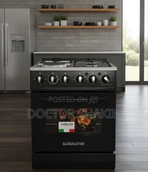 Global Star 3gas + 1electric 50x50 Cooker With Electric Oven