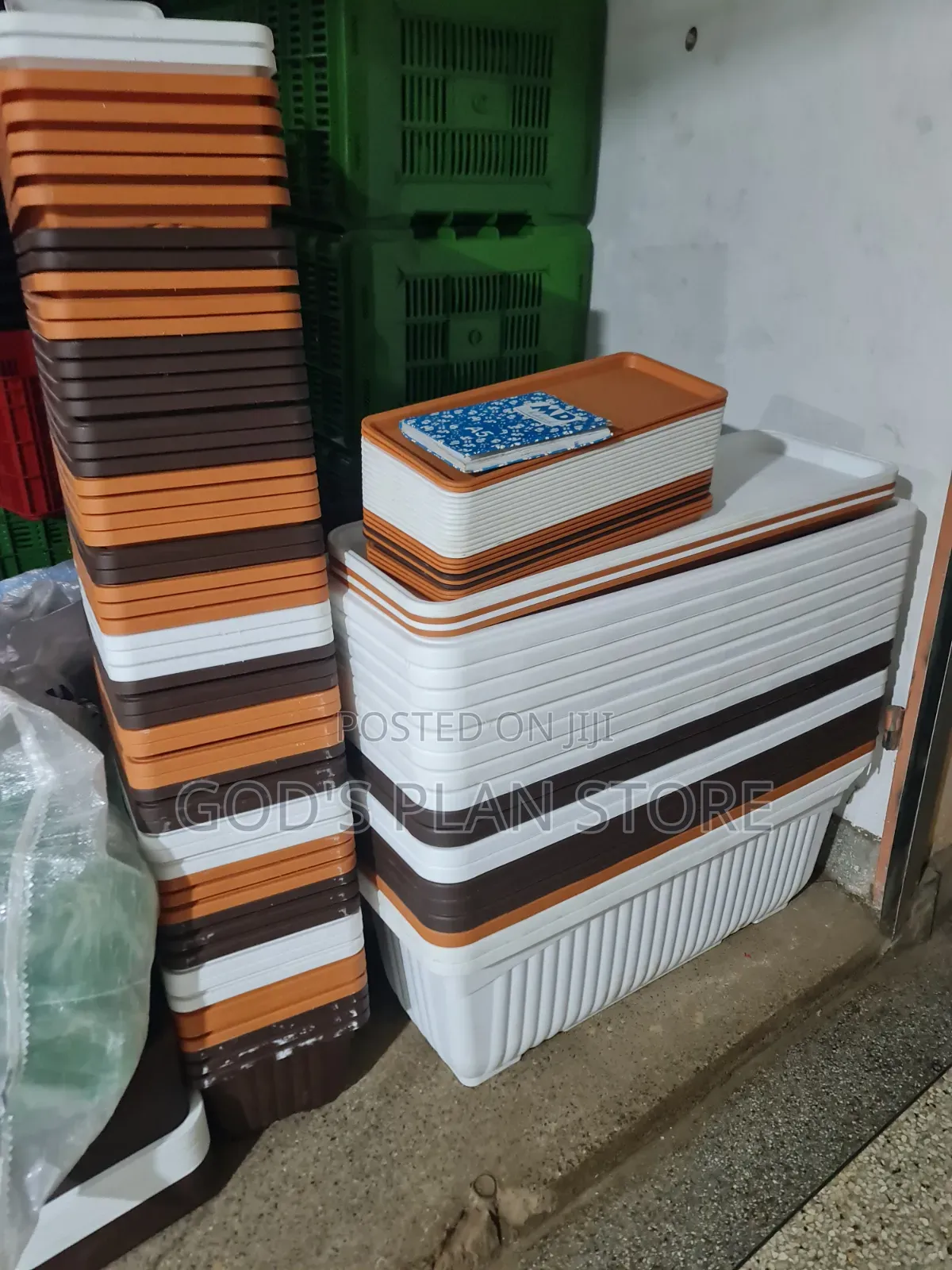 Mosaic Rectangular Plastic Flower Pots Plastic Flower Pots