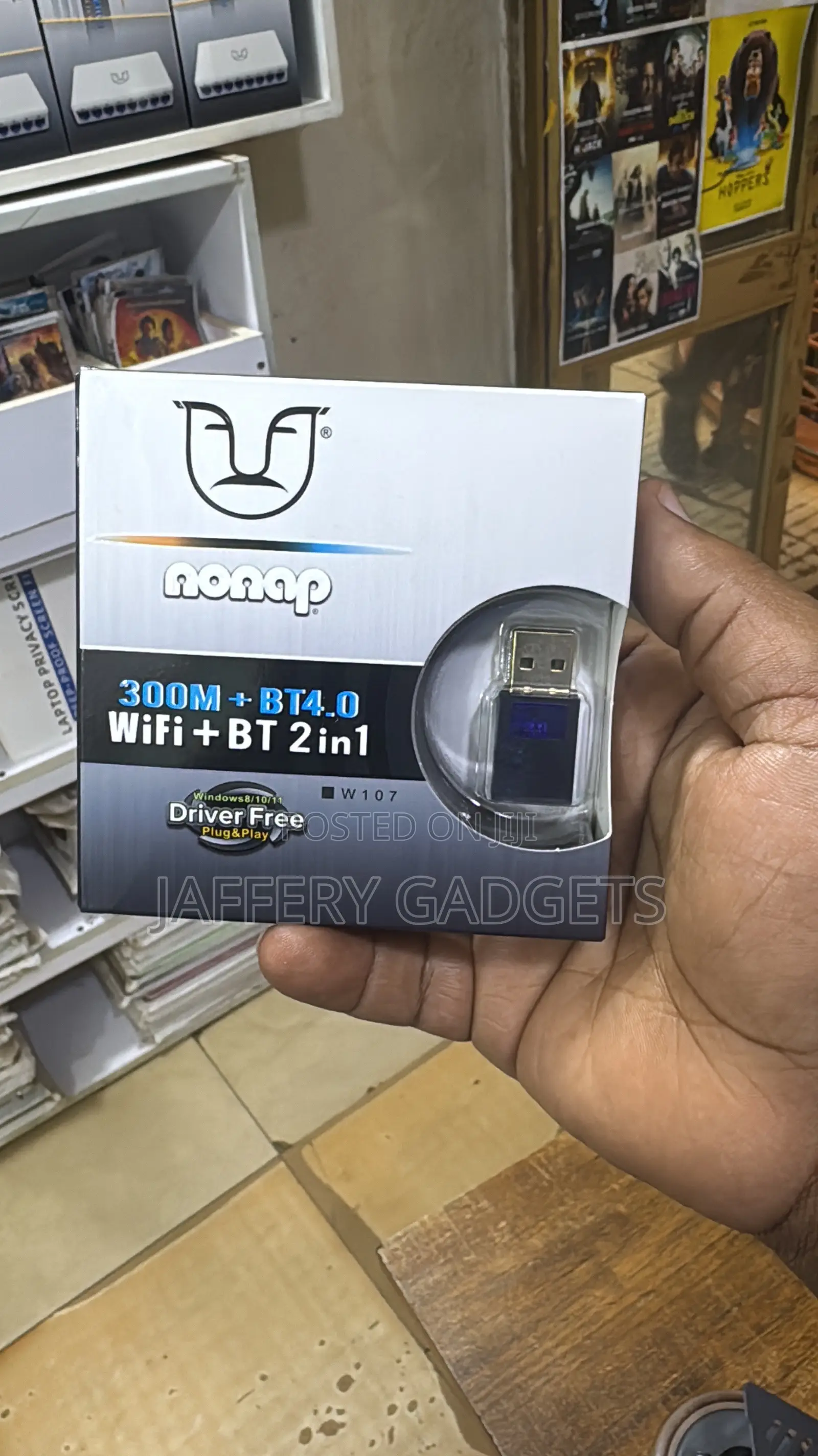 Nonap W107 Wifi + Bluetooth 2-in-1 Adapter