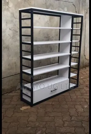 Wooden With Metallic Shelves