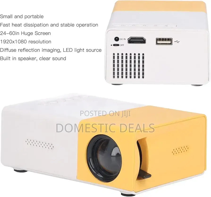 Mini Projector, Portable Projector 1080p for Cartoon