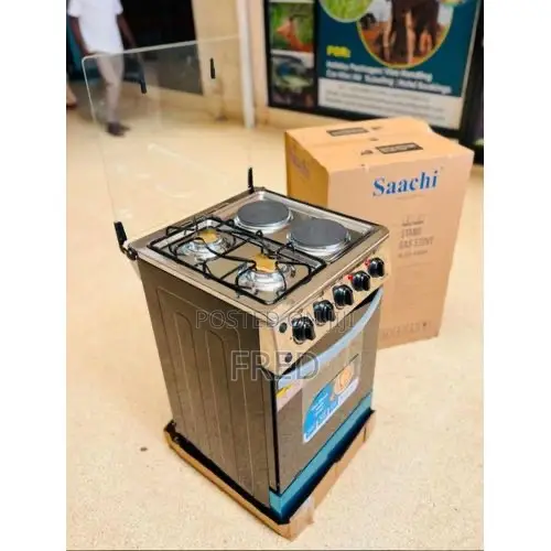 Saachi 4-burner Hybrid Stove Features Two Electric Hotplates