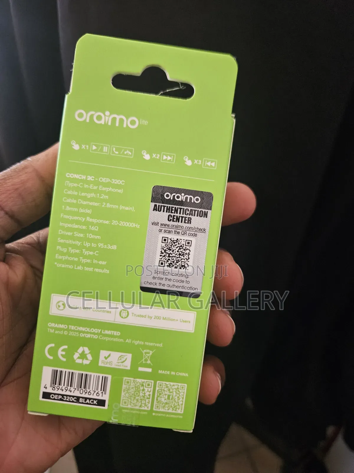 Oraimo Type-C Earphones Conch 2c