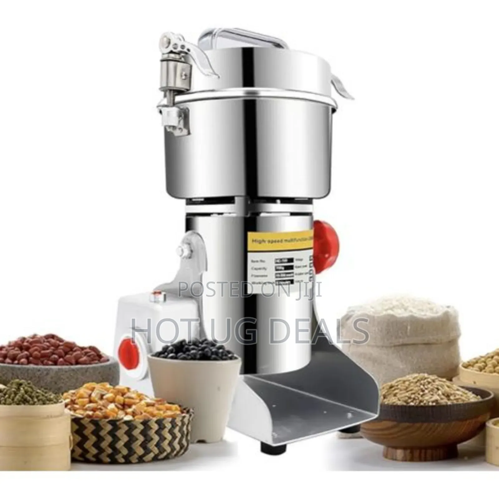 Stainless Electric Grain Spice Grinder 500g - Silver