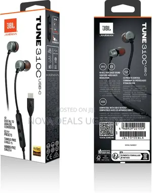 JBL Tune 310c Usb-C Wired Hi-Res in-Ear Headphones, Black