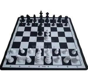 Portable Roll Up Chess Set With Plastic Pieces