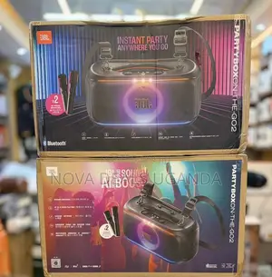 JBL Partybox on-the-Go 2 Portable Bluetooth Party Speaker-Wireless Mic