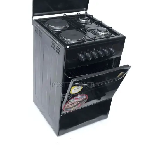 Saachi 4-burner Hybrid Stove Features Two Electric Hotplates